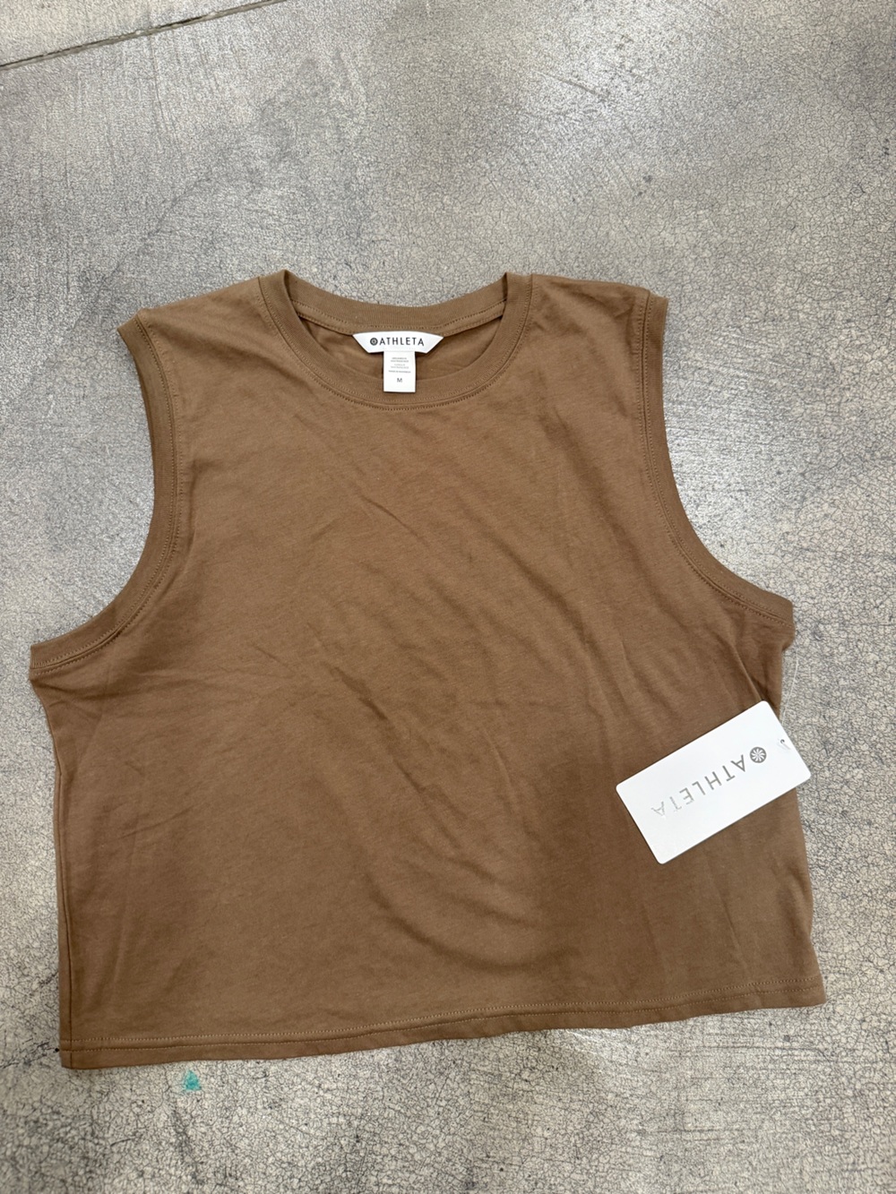 Athleta Women's Brown Sleeveless Scoop Neck Tank
